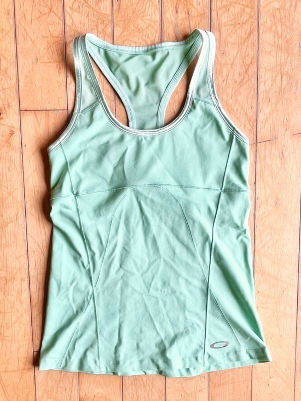 Oakley Light Green Racerback Athletic Performance Tank Top Size Medium